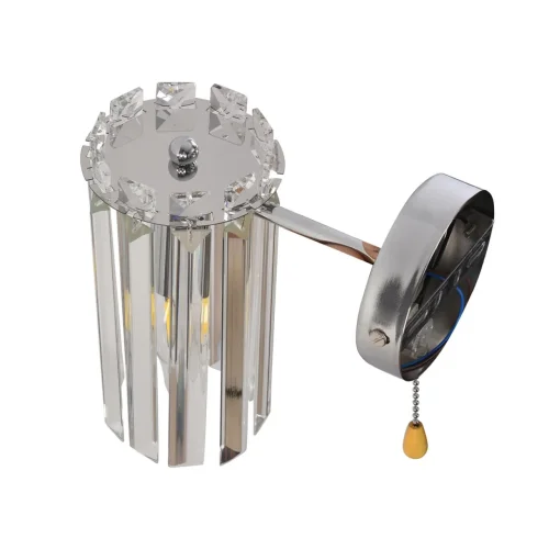 Бра с выключателем Favla 8348/1W Lumion прозрачный на 1 лампу, основание хром в стиле классический фото 3 Бра с выключателем Favla 8348/1W Lumion прозрачный на 1 лампу, основание хром в стиле классический фото 3