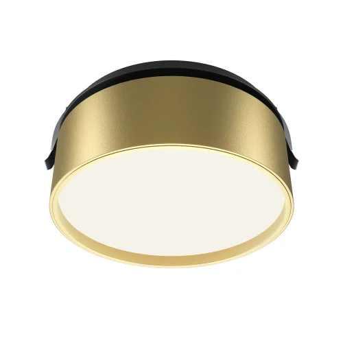 Светильник точечный LED Onda DL024-18W4K-BMG Maytoni матовый золото на 1 лампу, основание чёрное в стиле современный хай-тек круглый