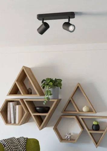 Спот с 2 лампами Consuma 300579 Eglo чёрный GU10 в стиле современный фото 2 Спот с 2 лампами Consuma 300579 Eglo чёрный GU10 в стиле современный фото 2