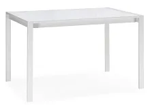 Стеклянный стол Линдисфарн 120(170)х80х75 белый кристалл / белый 551073 Woodville столешница белая из стекло лдсп