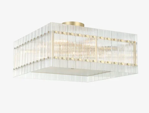 Люстра потолочная 10226+6/PL Newport прозрачная на 12 ламп, основание латунь в стиле классический американский современный 