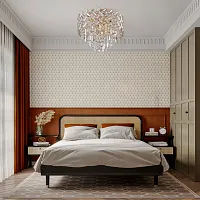 Люстра потолочная Sorrento-8019 378019/7/50/470 GD Arte Milano прозрачная на 7 ламп, основание золотое в стиле современный 