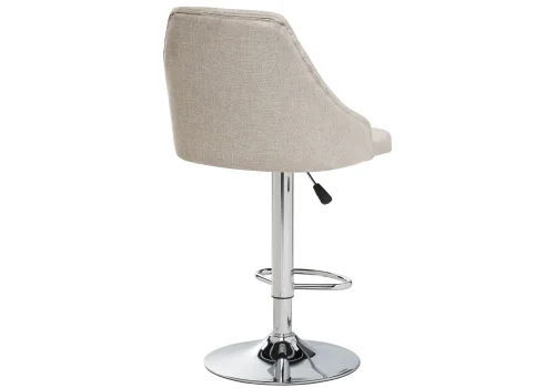 Барный стул Laguna cream fabric 1635 Woodville, кремовый/ткань, ножки/металл/хром, размеры - *1160***520*480 фото 3