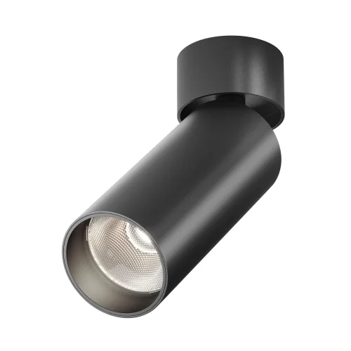 Светильник накладной Focus LED C055CL-L12B4K-W-D-B Maytoni чёрный 1 лампа, основание чёрное в стиле современный хай-тек круглый фото 2