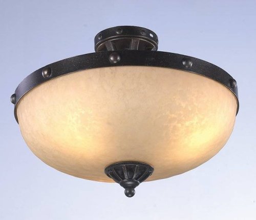 Светильник потолочный FORT L50353.46 L'ARTE LUCE янтарный 3 лампы, основание чёрное в стиле классический 