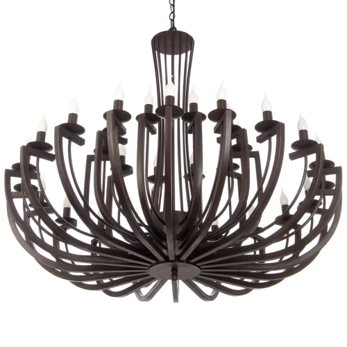 Люстра подвесная V3295-7/20+10 Vitaluce без плафона на 30 ламп, основание коричневое в стиле лофт фото 3