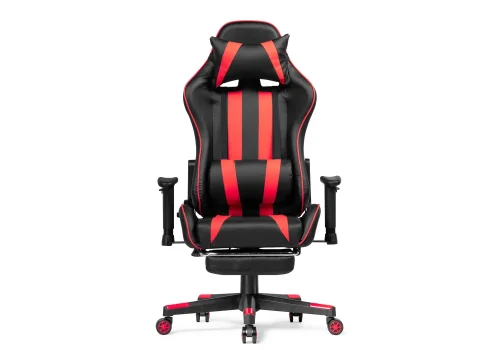 Компьютерное кресло Corvet black / red 15466 Woodville, красный чёрный/искусственная кожа, ножки/пластик/чёрный, размеры - *1350***540* фото 3
