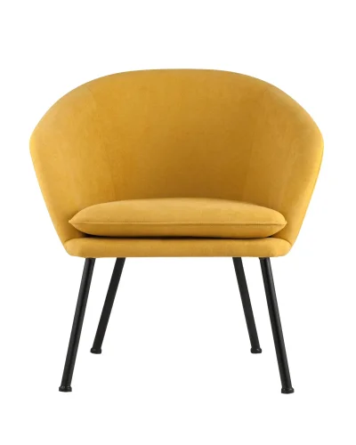Кресло Декстер, охра УТ000001794 Stool Group, жёлтый/ткань, ножки/металл/чёрный, размеры - ****710*660мм фото 5