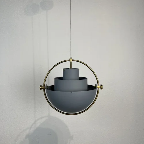Светильник подвесной Weisdorff 123429-22 ImperiumLoft серый 1 лампа, основание латунь в стиле современный арт-деко лофт  фото 8