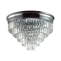 Люстра потолочная Zaha 8266/8C Lumion прозрачная на 8 ламп, основание хром в стиле классический 