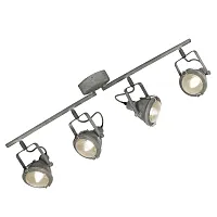 Спот с 4 лампами лофт Brentwood GRLSP-9882 Lussole прозрачный E14 в стиле лофт 