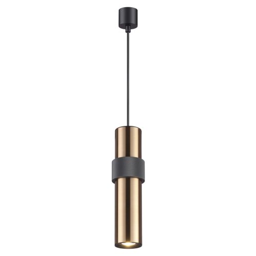 Светильник подвесной Afra 4739/5L Odeon Light чёрный золотой 1 лампа, основание чёрное в стиле хай-тек современный трубочки
