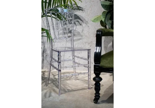 Пластиковый стул Chiavari white 15439 Woodville, /, ножки/пластик/прозрачный, размеры - ****380* фото 9