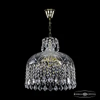 Светильник подвесной 14781/35 G Leafs Bohemia Ivele Crystal прозрачный 6 ламп, основание золотое в стиле классика leafs