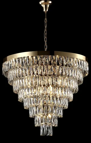 Люстра подвесная хрустальная ABIGAIL SP22 D820 GOLD/TRANSPARENT Crystal Lux прозрачная на 22 лампы, основание золотое в стиле классический  фото 4