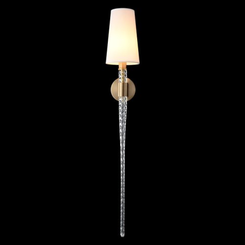 Бра LUMINOUS AP1 BRASS Crystal Lux белый на 1 лампу, основание латунь в стиле классический фото 3
