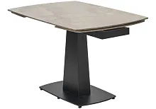 Керамический стол Balde 140 gloss amber jade solid ceramic / black 593883 Woodville столешница бежевая из керамика