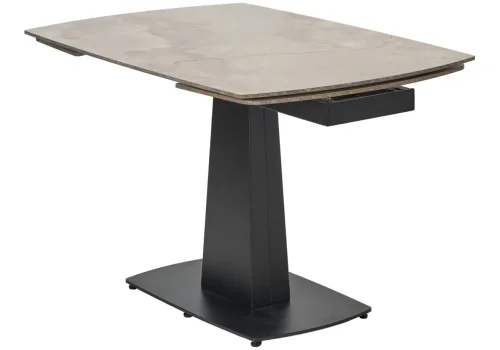 Керамический стол Balde 120 gloss amber jade solid ceramic / black 593879 Woodville столешница бежевая из керамика