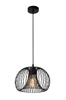 Светильник подвесной лофт VINTI 02400/30/30 Lucide чёрный 1 лампа, основание чёрное в стиле современный 
