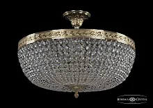 Люстра потолочная хрустальная 19151/60IV G C1 Bohemia Ivele Crystal прозрачная на 8 ламп, основание золотое в стиле классика sp