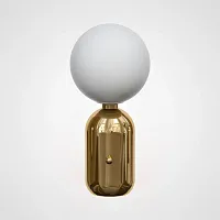 Настольная лампа Parachilna Aballs gold (D20) 186170-22 ImperiumLoft белая 1 лампа, основание золотое металл в стиле арт-деко фьюжн современный 
