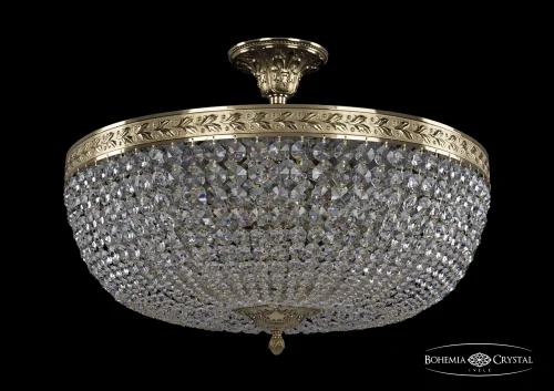 Люстра потолочная хрустальная 19151/60IV G C1 Bohemia Ivele Crystal прозрачная на 8 ламп, основание золотое в стиле классический sp