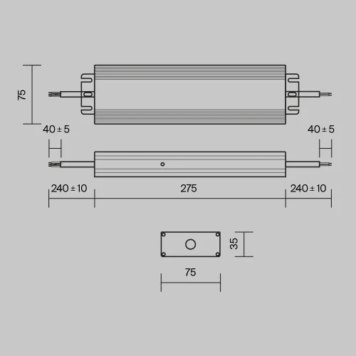 Блок питания 48V 250Вт IP67 Power Supply Magnetic PSL008-250W-48V-IP67 Maytoni серебряный в стиле современный для светильников серии Power Supply Magnetic магнитный s35 gravity магнитная radity радиусная магнитная exility тонкая магнитная фото 3