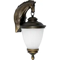 Настенный светильник Horse 4900-NW Nowodvorski уличный IP44 бронзовый 1 лампа, плафон белый в стиле замковый E27