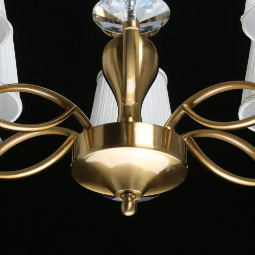 Люстра подвесная Сильвия 404010606 Chiaro белая на 6 ламп, основание латунь в стиле классический  фото 15