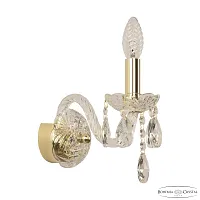 Бра 116B/1/141 G Bohemia Ivele Crystal без плафона 1 лампа, основание золотое прозрачное в стиле классика sp