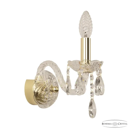 Бра 116B/1/141 G Bohemia Ivele Crystal без плафона на 1 лампа, основание золотое прозрачное в стиле классический sp