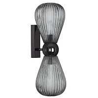 Бра Elica 5417/2W Odeon Light чёрный серый 2 лампы, основание чёрное в стиле современный 