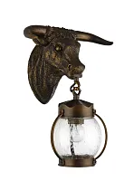 Настенный светильник Hunt 1847-1W Favourite уличный IP44 коричневый 1 лампа, плафон прозрачный в стиле кантри классический E27