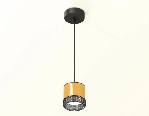 Светильник подвесной XP8121031 Ambrella light золотой 1 лампа, основание чёрное в стиле хай-тек  фото 3