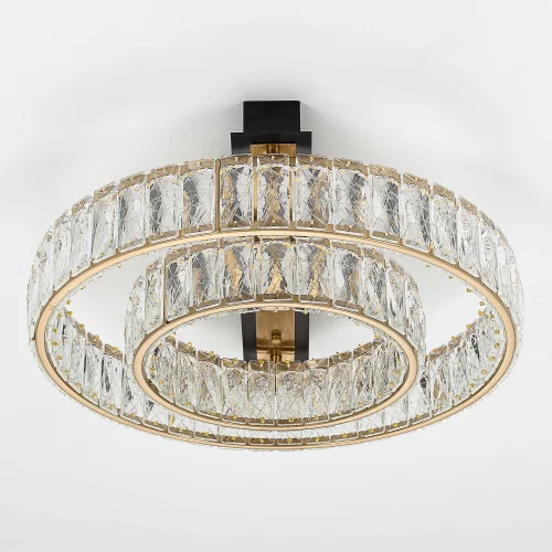 Люстра потолочная LED Palant CL325152 Citilux прозрачная на 1 лампу, основание чёрное в стиле классический современный фото 3