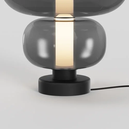 Настольная лампа LED Atmos MOD364TL-L15B3K Maytoni серая 1 лампа, основание чёрное металл в стиле современный арт-деко выдувное фото 4