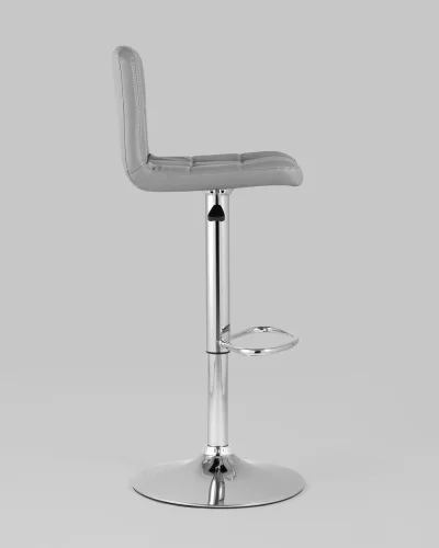 Стул барный Малави LITE, серый NP УТ000037679 Stool Group, серый/экокожа, ножки//хром, размеры - 860*1080***400*435 фото 2