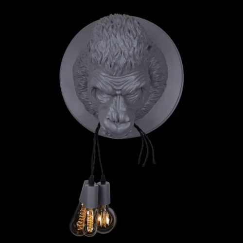 Бра Gorilla 10178 Grey LOFT IT без плафона на 3 лампы, основание серое в стиле современный обезьяна фото 4