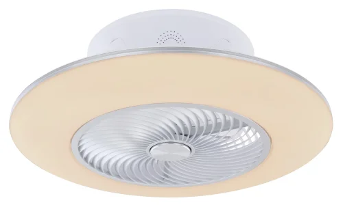 Люстра с вентилятором LED с пультом Kello 03623 Globo белая на 1 лампа, основание белое в стиле хай-тек 10086 с пультом