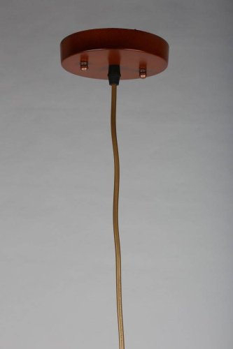 Светильник подвесной Ramada OML-59403-01 Omnilux белый 1 лампа, основание коричневое в стиле кантри  фото 4