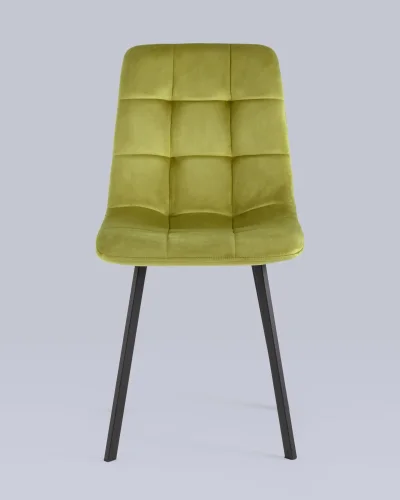 Стул Chilly, велюр фисташковый, сиденье УТ000039629 Stool Group, оливковый/велюр, ножки/металл/чёрный, размеры - ***** фото 5