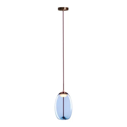 Светильник подвесной LED Knot 8133-A mini LOFT IT голубой 1 лампа, основание медь в стиле модерн  фото 4