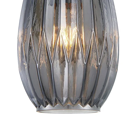 Светильник подвесной Corruga 2186-1P Favourite серый прозрачный 1 лампа, основание хром в стиле современный  фото 4