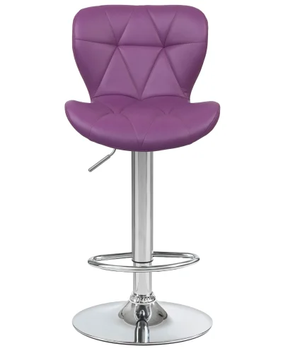 Стул барный 5022-LM BARNY,  цвет сиденья фиолетовый, цвет основания хром Dobrin, фиолетовый/экокожа, ножки/металл/хром, размеры - 890*1100***460*540 фото 4
