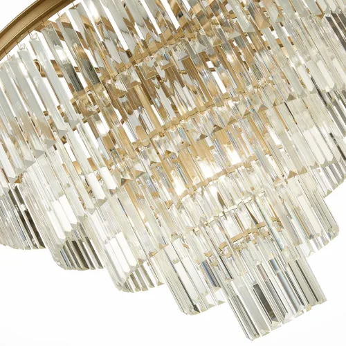 Люстра подвесная Ercolano SL1624.203.15 ST-Luce прозрачная на 15 ламп, основание бежевое матовое золото в стиле современный  фото 4