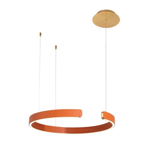 Светильник подвесной LED Ring 10025/400 Orange LOFT IT оранжевый 1 лампа, основание золотое в стиле современный хай-тек кольца