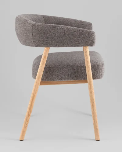 Стул обеденный Zubo с деревянными ножками, темно-серый УТ000041729 Stool Group, /, ножки//, размеры - ***** фото 2