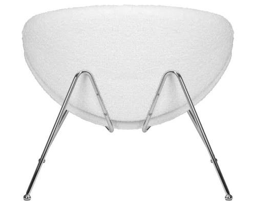 Набор 2 шт Кресло дизайнерское DOBRIN EMILY (белый (букле) ткань , хромированная сталь) цвет сиденья букле белый, цвет основания хромированная сталь Dobrin, белый/букле, ножки/металл/, размеры - *720****мм фото 6 Набор 2 шт Кресло дизайнерское DOBRIN EMILY (белый (букле) ткань , хромированная сталь) цвет сиденья букле белый, цвет основания хромированная сталь Dobrin, белый/букле, ножки/металл/, размеры - *720****мм фото 6