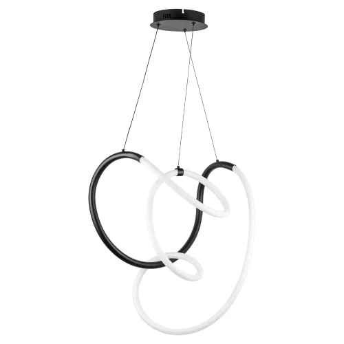 Светильник подвесной LED Corinto 637067 Lightstar белый на 1 лампу, основание чёрное в стиле хай-тек современный гибкий неон