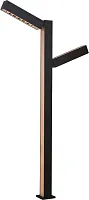 Парковый светильник LED Stolpe 4388-2F Favourite уличный IP54 чёрный коричневый на 1 лампу, плафон чёрный коричневый в стиле современный LED